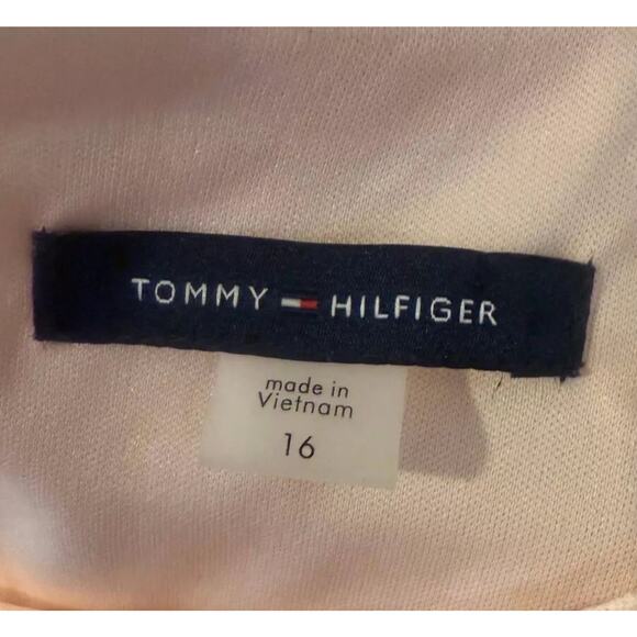 Tommy Hilfiger Bodycon Dress Womens 16 Pink Textured Pastel Informal Back Zip - Picture 7 of 7